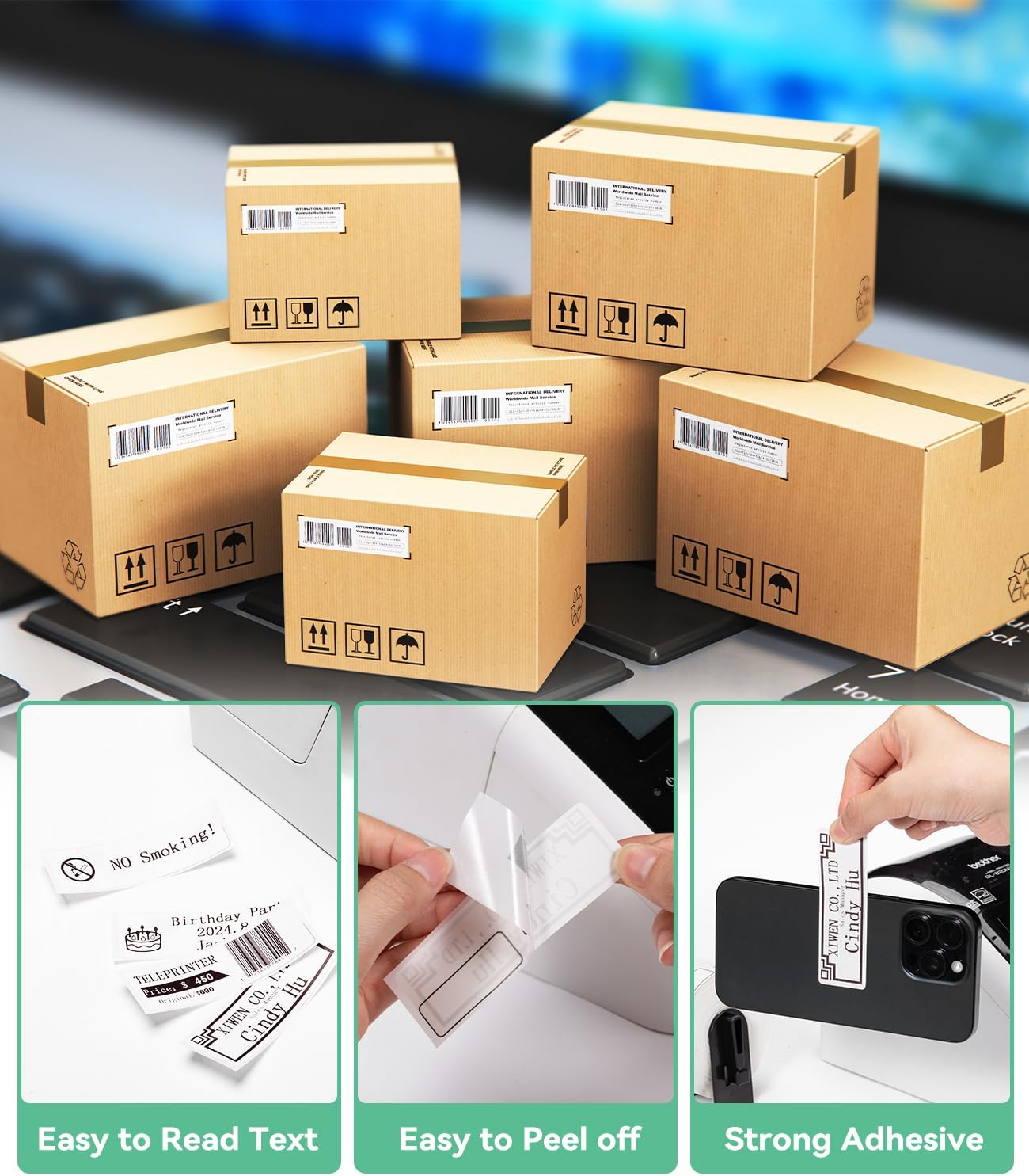 12 Rolls Replace Brother Die-Cut 29mm x 90mm DK Labels QL-800 Standard Address Label DK-1201 (1.1" x 3.5") for QL-810W QL-710W Label Printer, Barcode & All Purpose Label, 4800 Labels + 1 Frame
