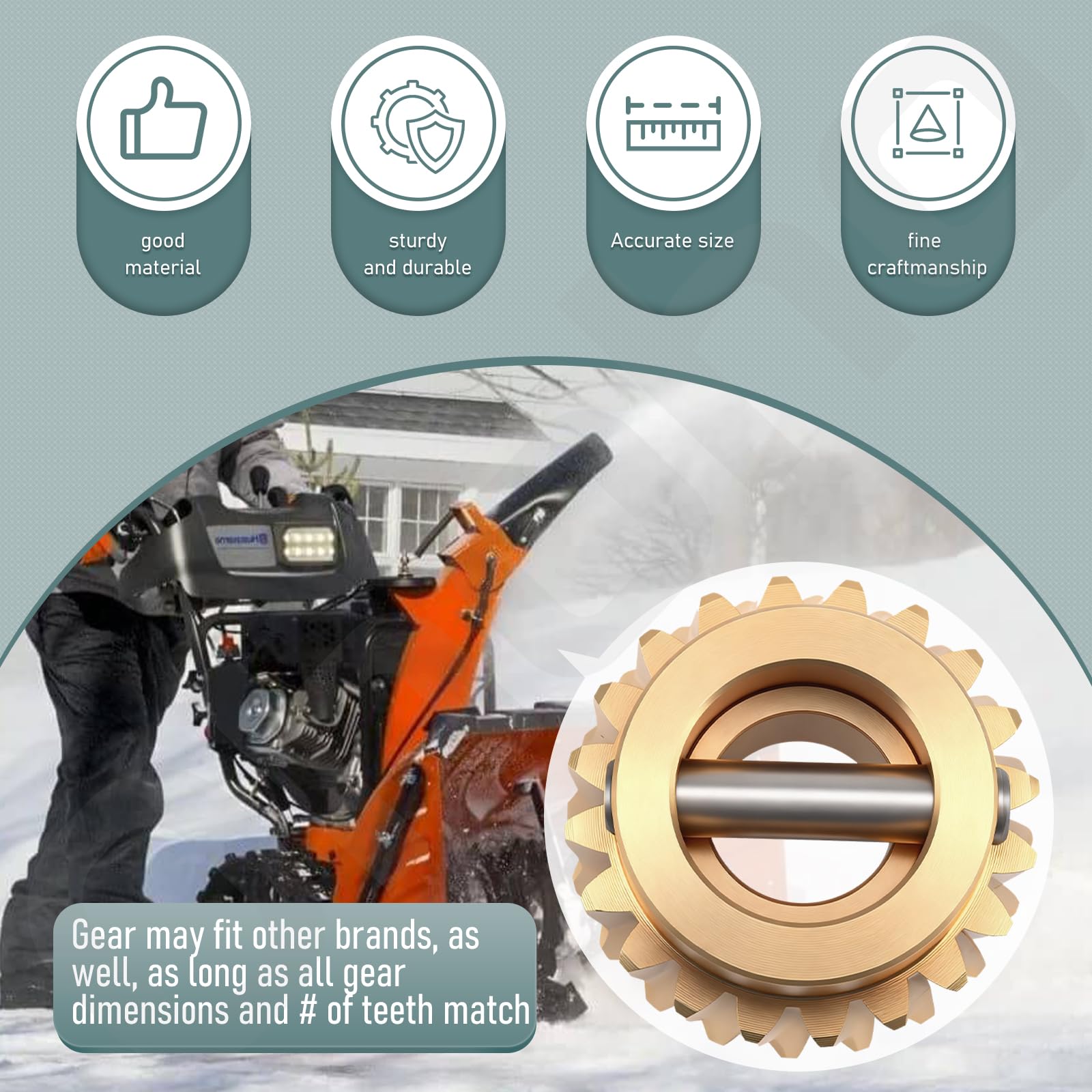 Ariens Snowblower Auger Gear And Shaft Full Kit 52402600 524026 MADE IN The Usa 01 Anv - Foto 11