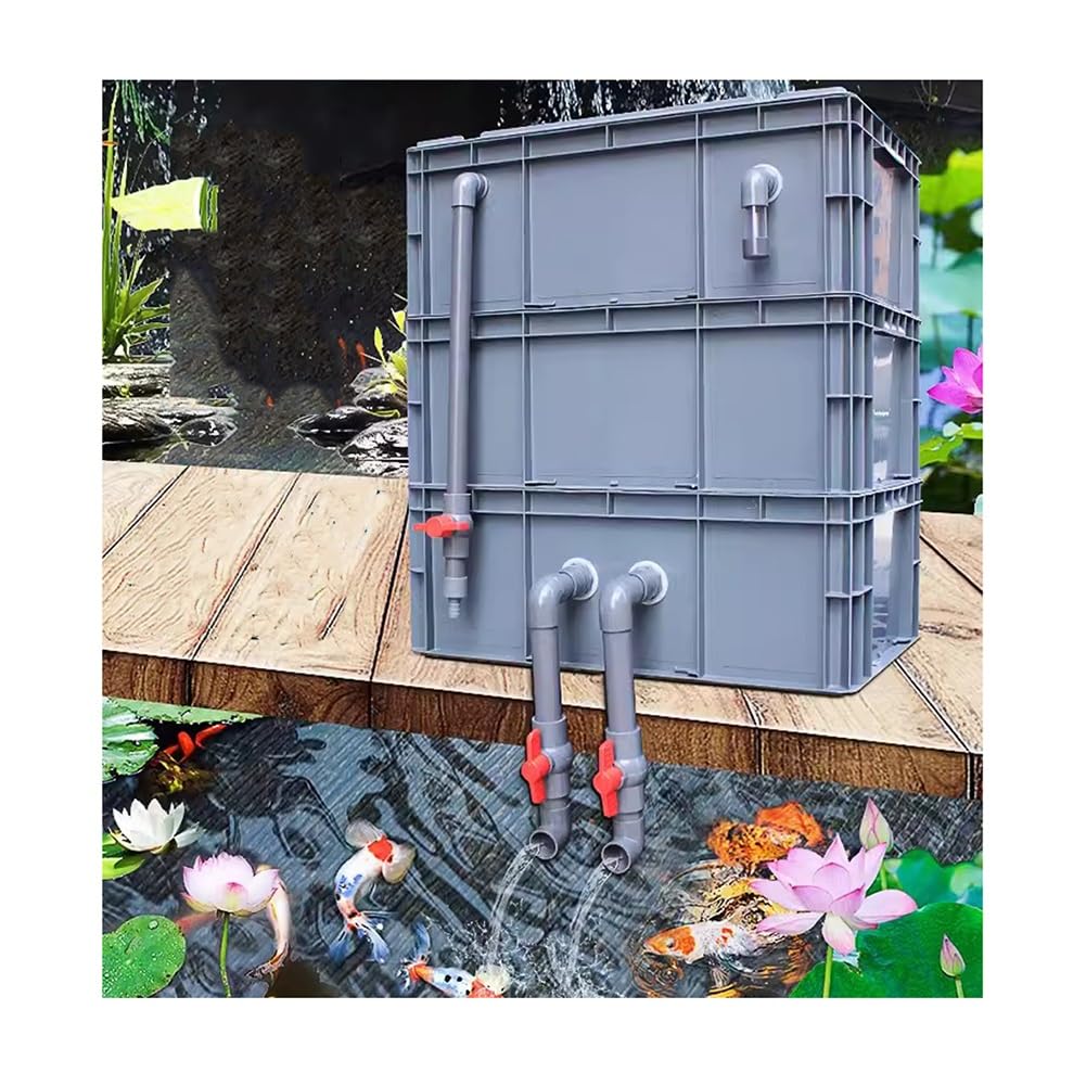 Filtre d'aquarium, boîtier de Filtration Externe - Système de Purification, d'oxygénation et de renouvellement de l'eau à 3 ou 4 Niveaux pour Aquarium, sans Pompe ni média filtrant requis (g