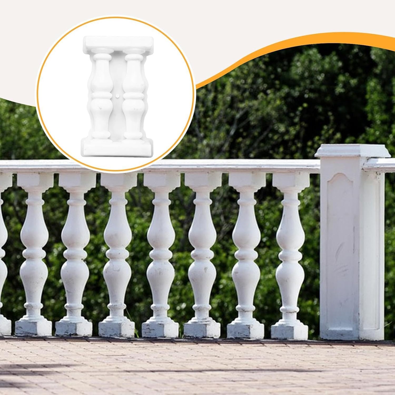 Roman Column Model Plaster Railing Balustrades Model for Park Fence Garden