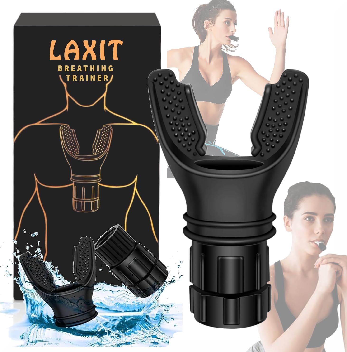 Laxit Premium Breathing Exercise Trainer Machine for Lungs, Lung Capacity Enhancer Exerciser Equipment Respiratory Muscle Trainer Device Increased Sports Breathing Ability Fitness Men Women (Pack of 1) (B0DHVGXSDL) Amazon Price History, Amazon Price Tracker