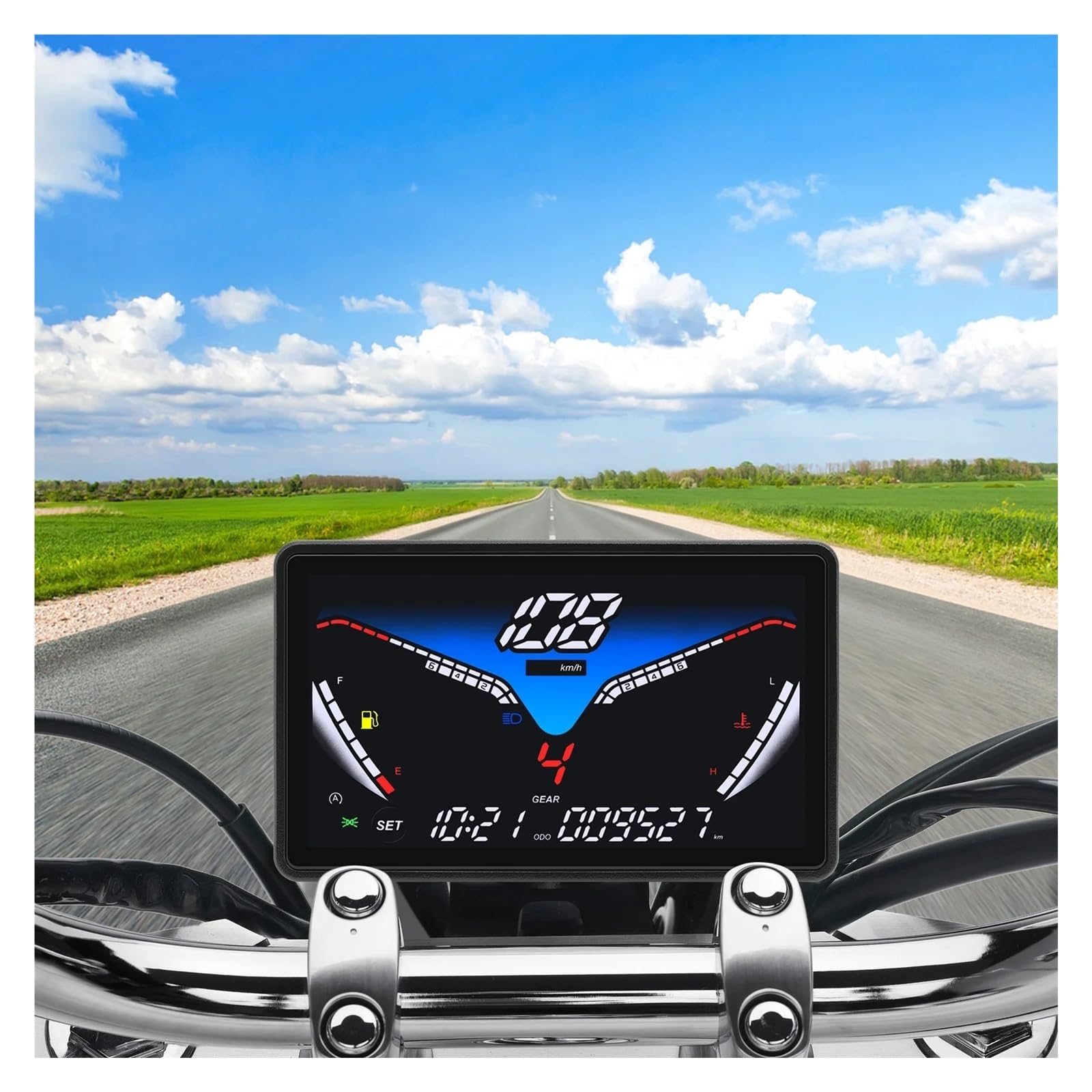 Moto Tachimetro Misuratore Universale Per Moto Tachimetro GPS Contachilometri Digitale Strumento Multifunzione Indicatore Livello Carburante