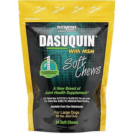 DASUQUIN MSM Soft Chews for Large Dogs 60 lbs. +, Count of 84, 7.5 in