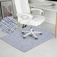 Vista 9 de Alfombrilla para Silla para Piso de Madera Dura y Baldosas, 47" x 60" Alfombrilla de Oficina Resistente para Sillas con Ruedas, Antideslizante, Sin