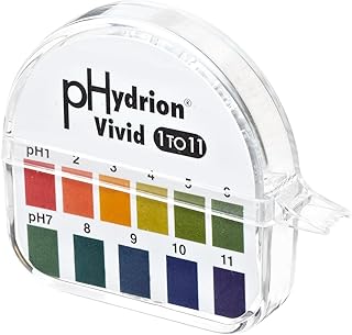 Micro Essential Lab 51 Hydrion Wide Range pH Test Paper Dispenser, 1-11 pH, Single Roll