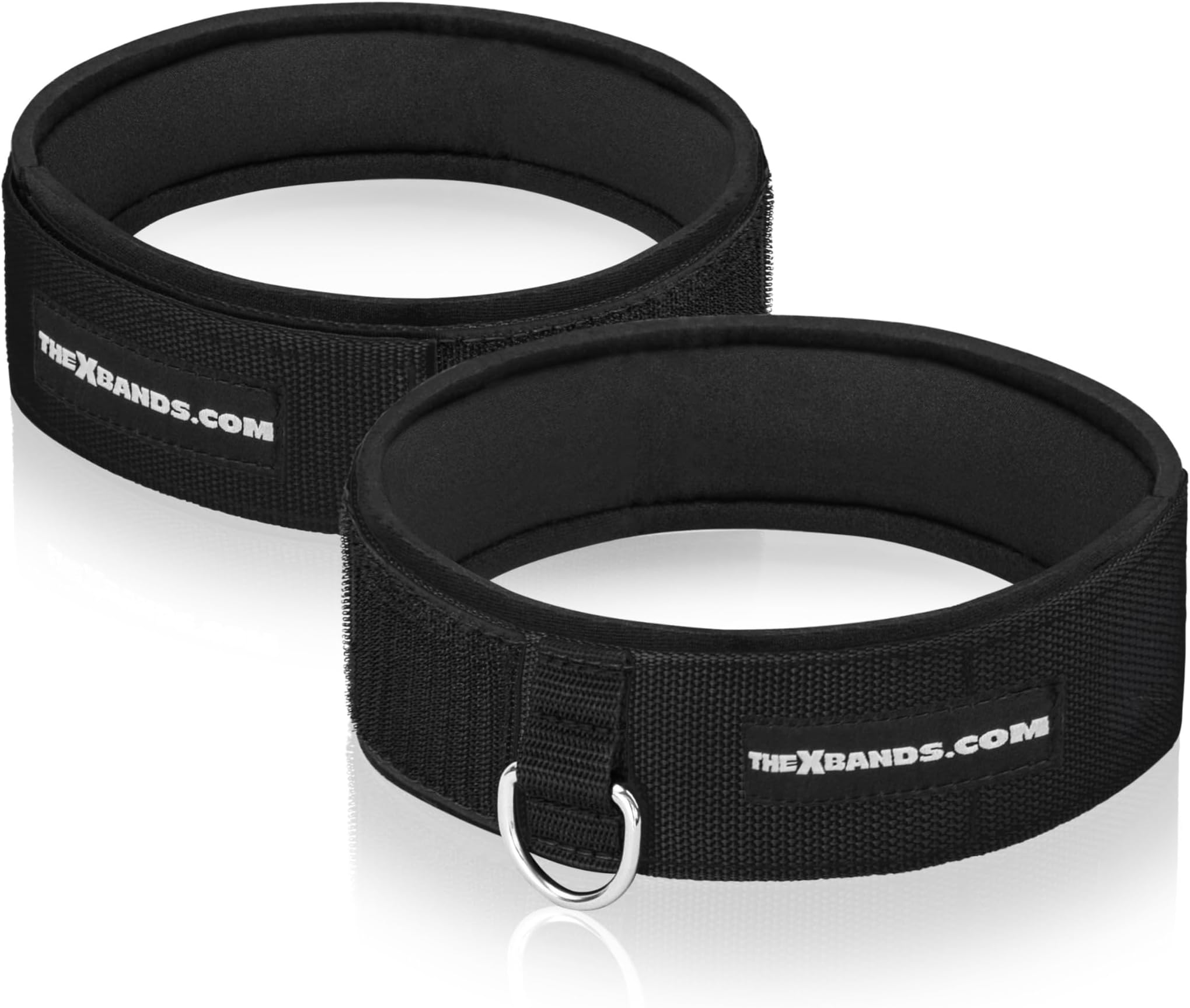THE X BANDS - Fitness Bands Resistance - Booty Band - Glute Bands - Squat Bands for Thighs - Thigh Straps - Thigh Exercise Band - Leg Cuffs - Thigh Strap for Cable Machine - Black