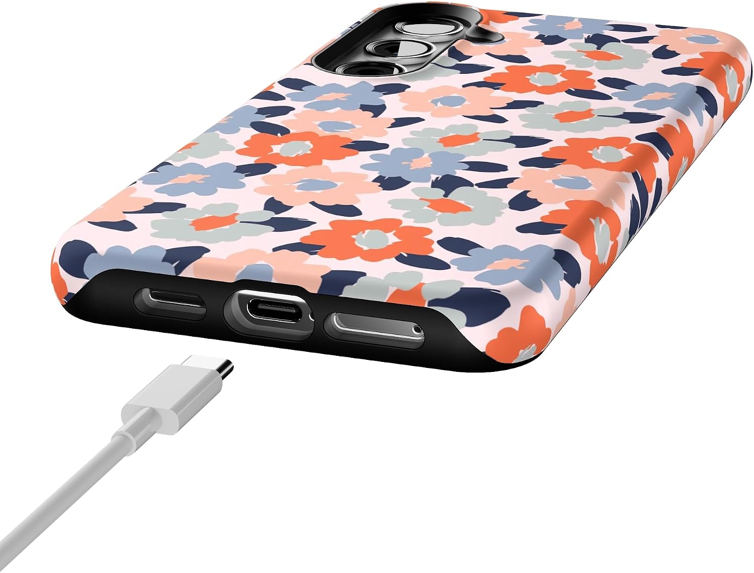 Casely Galaxy S24 Plus Case | Field of Flowers | Pastel Floral | Essential Slim Dual-Layer Protective Design