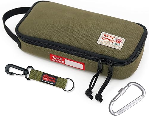 Rough Enough - Organizador de cables de viaje con cremallera, estuche grande para lápices, bolsa de herramientas para electricista, bolsa de