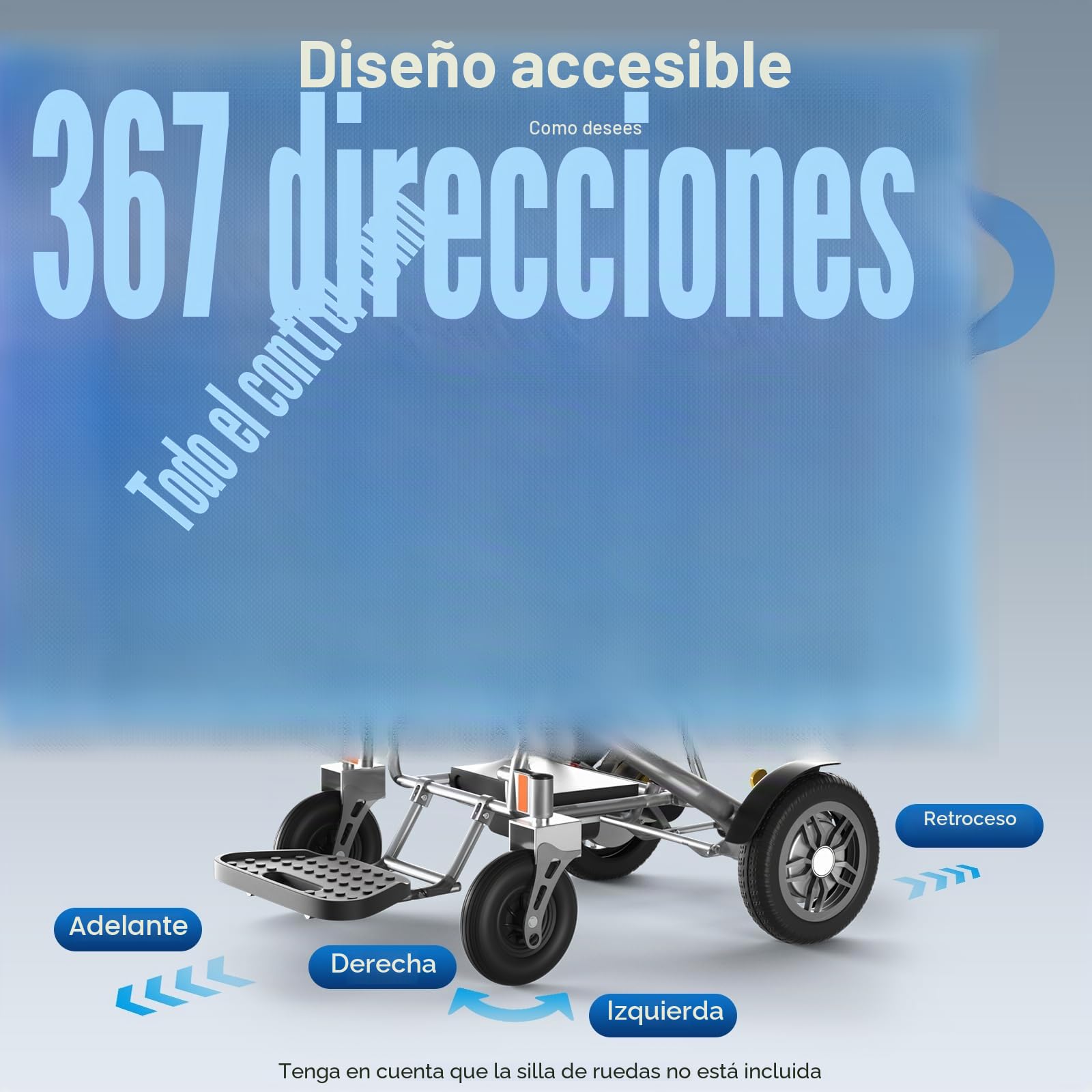 Controlador eléctrico para silla de ruedas de 24 V, CC 24 V, 5 velocidades ajustables, controlador de joystick ML2P+ cable adaptador, con indicador de sonido y freno de estacionamiento de rampas