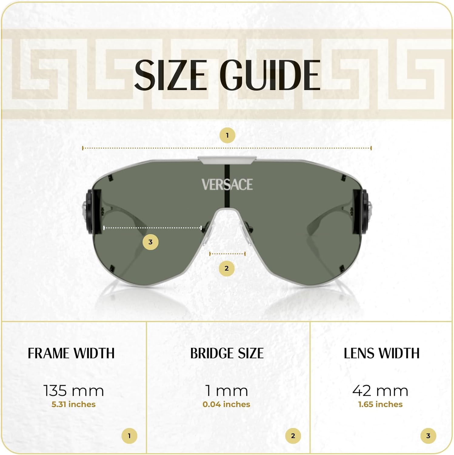 Versace VE2268 64MM Shield Sunglasses For Men +BUNDLE with ACCESSORY EYEWEAR KIT - Image 4