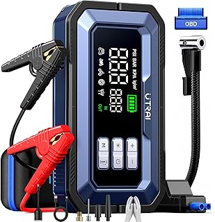 14-in-1 Car Battery Booster Jump Starter with Air Compressor, UTRAI 7000A