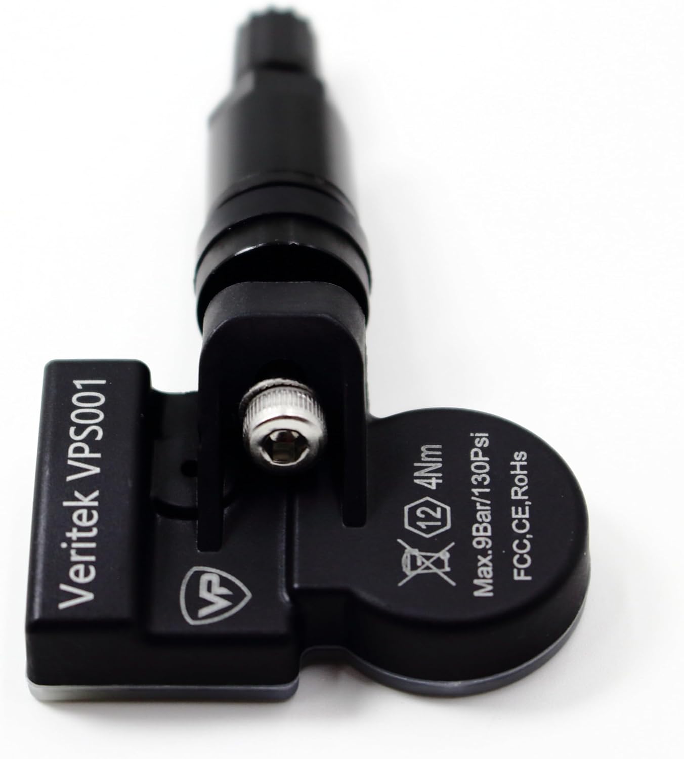 Set of 4 Veritek VPS001 TPMS 433mhz Tire Pressure Sensors for Infiniti QX80 Nissan Titan Replaces 40700EZ00A 407006WY0B w/Black Aluminum Valve Stems