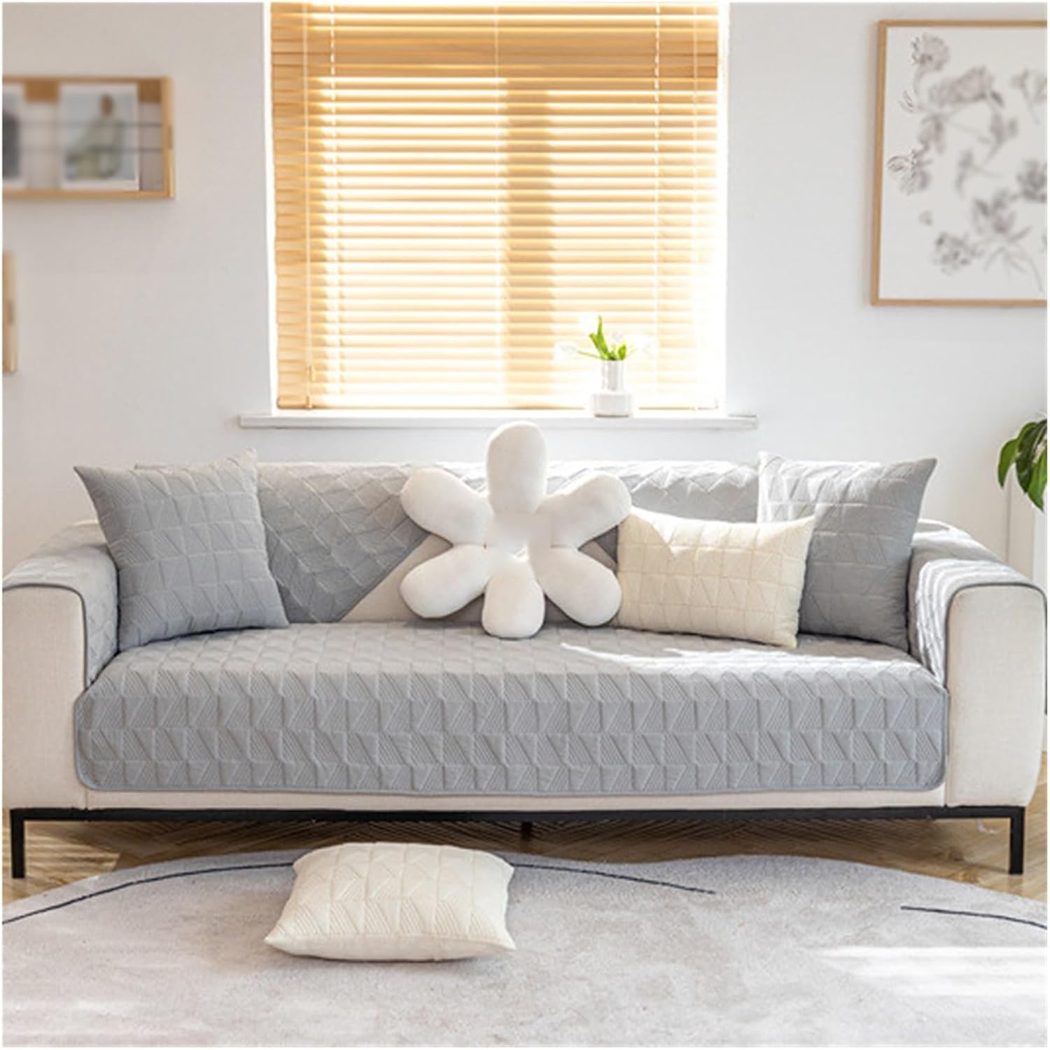 JAIBA Sofa Cushion is Not Easy to Slip Cushion Sofa Cover Towel Milled