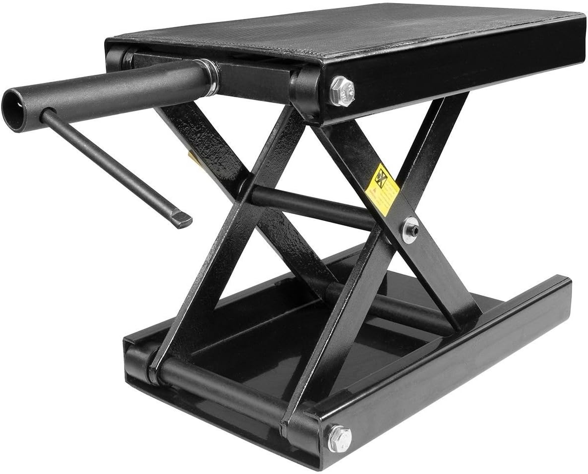 Stark USA Motorcycle Jack Center Scissor Lift Floor Jack for Motorcycle Dirt Bike w/Wheel Cart 1100lbs Capacity Dolly Table Stand