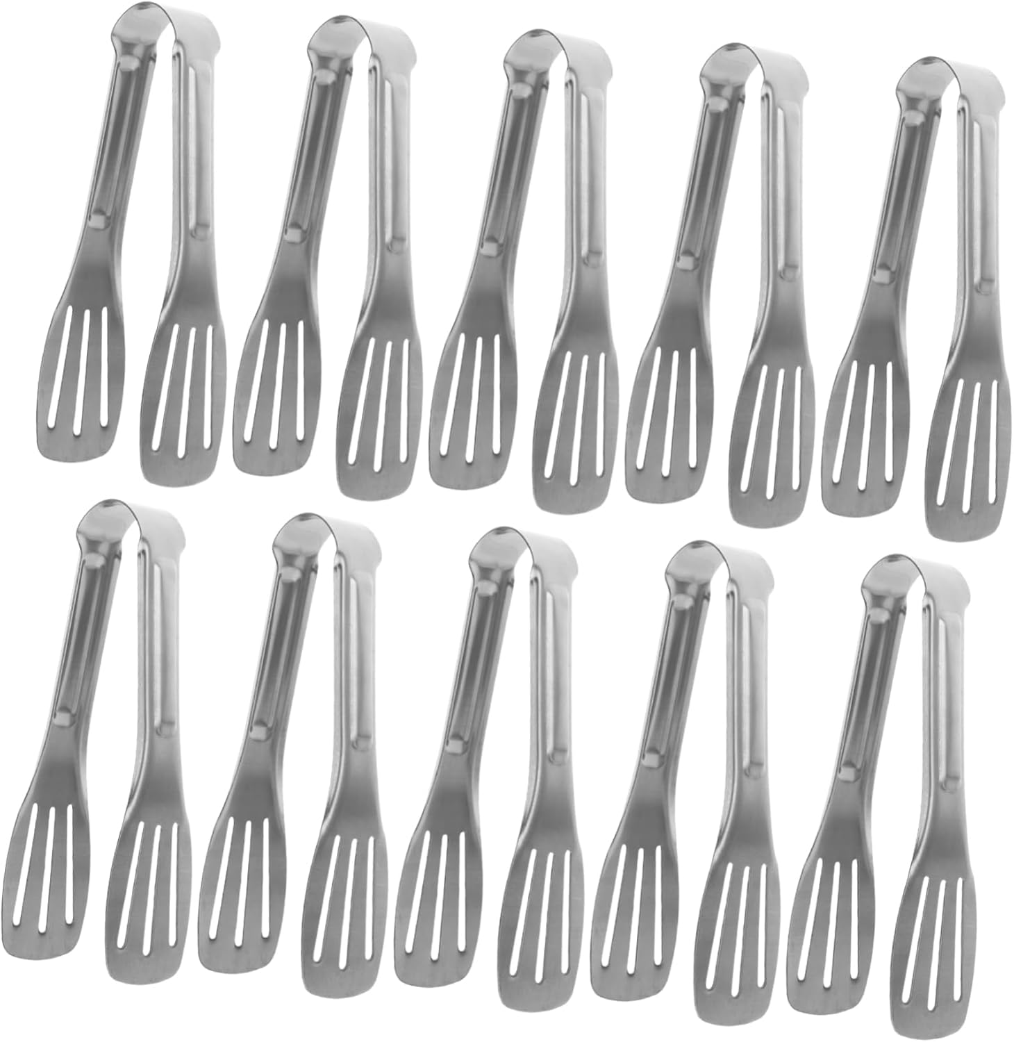 MAGICLULU Set of 10 Stainless Steel Mini Tongs for Buffet Tea Parties and Family Gatherings MAGICLULU Set of 10 Stainless Steel Mini Tongs for Buffet Tea Parties and Family Gatherings