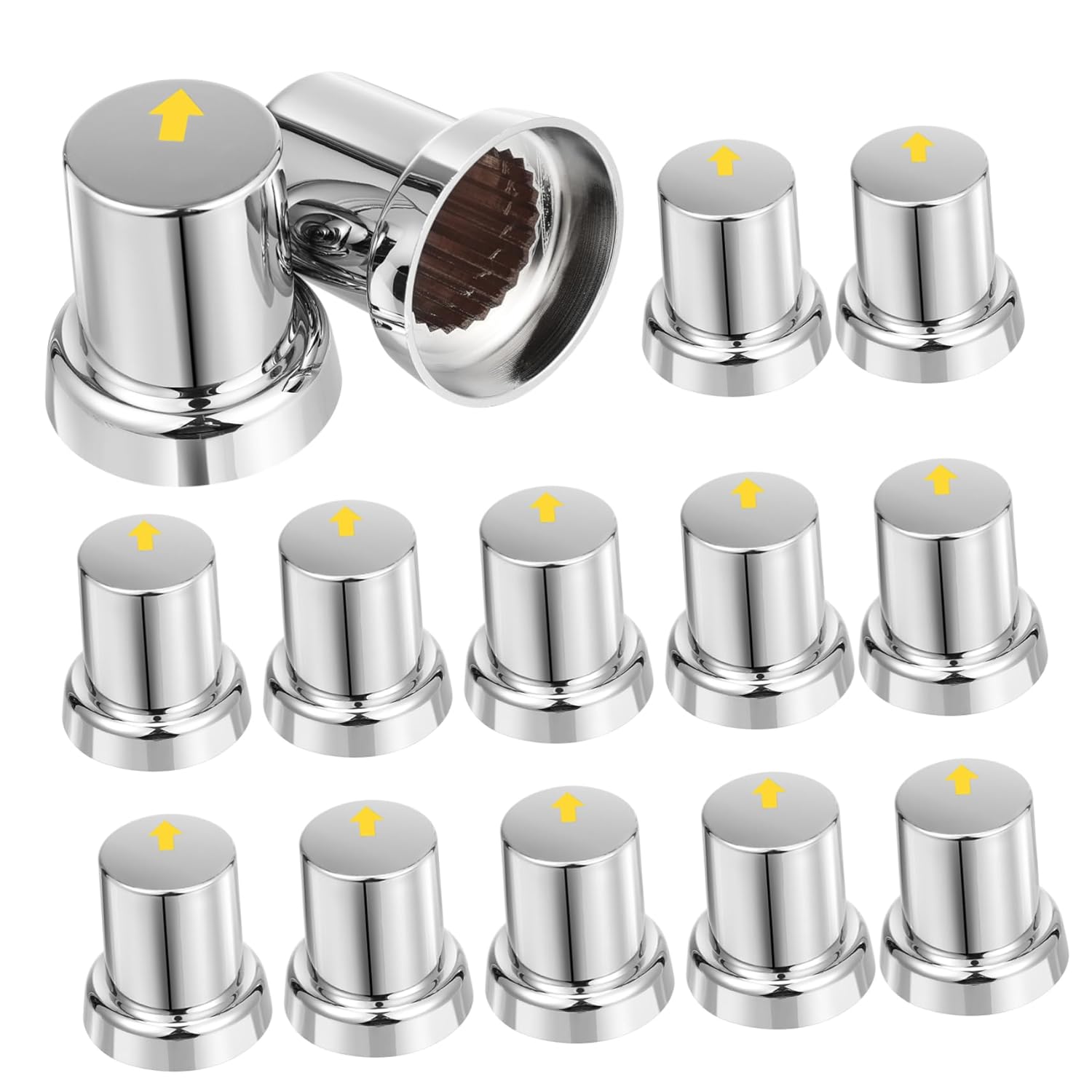 STOBAZA 20pcs Wheel Nut Covers for Trucks Trailers Wheel Nut Protectors Resistant Easy to Install Caps for Car Lug