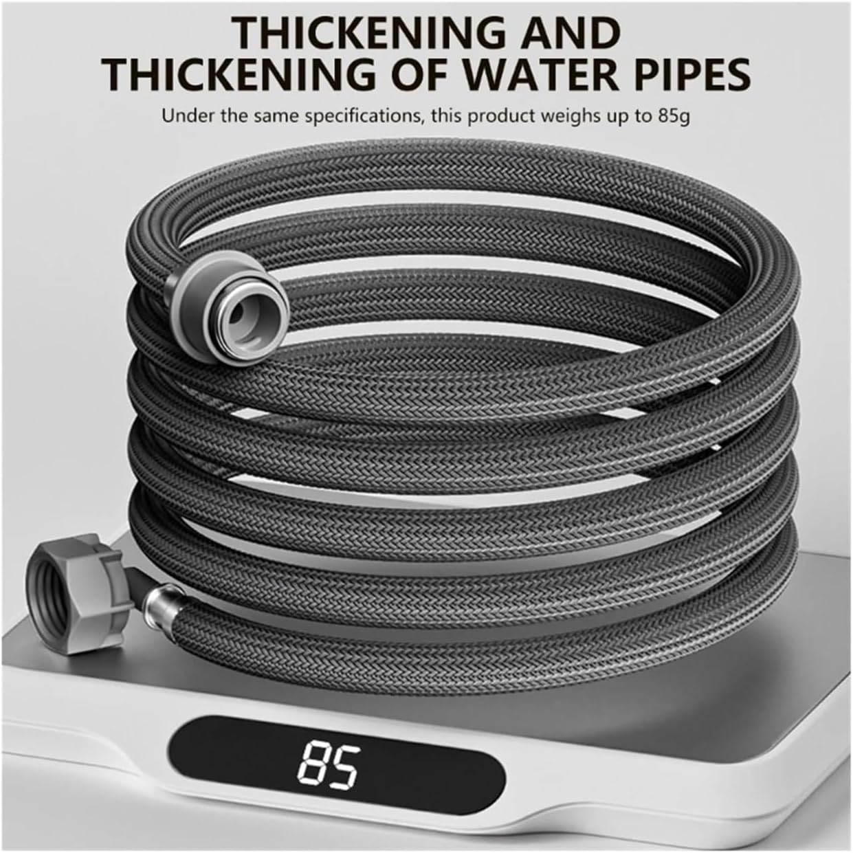 Washing Machine Inlet Hose Flexible Dishwasher Inlet Hose Extension Corrugated Washer Hose Adapter Bend Hose Replacement(E:5m/196.85in)