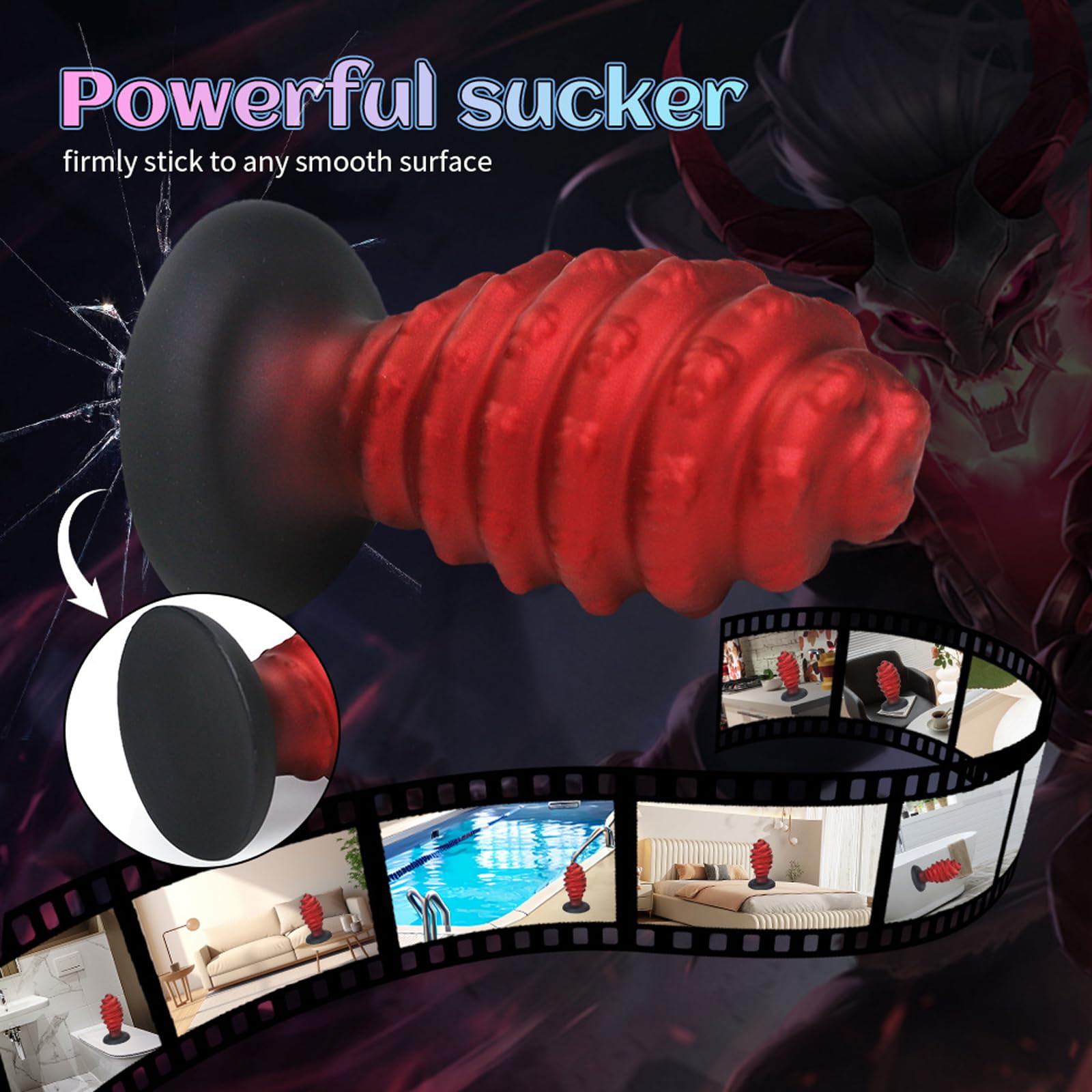 Plug anale a spirale in silicone, dildo anale mostruoso con ventosa, 5 misure, massaggiatore for la prostata, dilatatore anale, giocattolo sessuale for uomini e donne(S+m+l+xl+xxl)