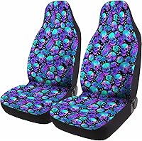 Vista 28 de Horror Nightmare Skellington - 2 fundas de asiento delantero para automóvil, camión, SUV, regalos de Navidad, funda de asiento de cubo duradera, 03.