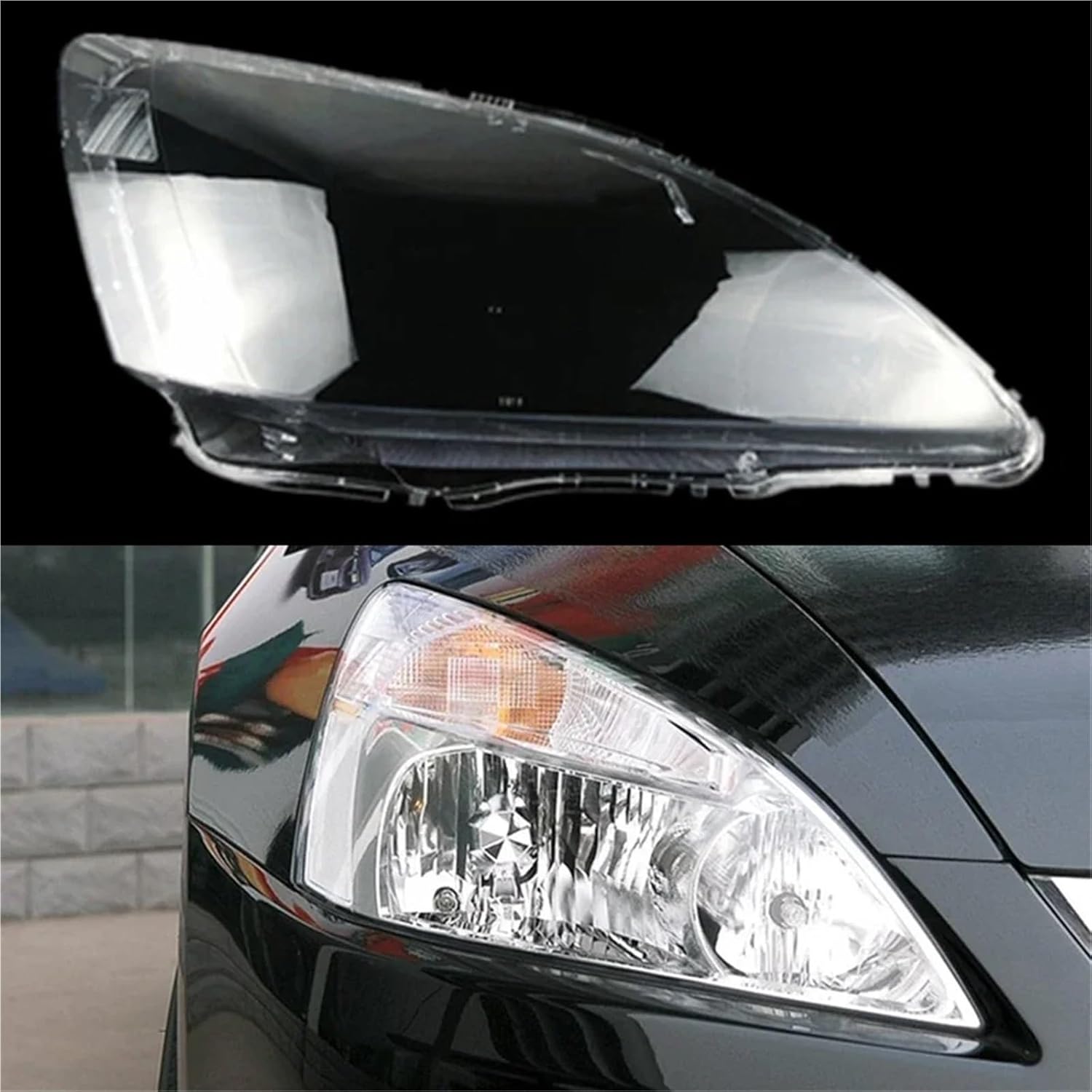 Compatible for Honda for Accord 2003~2007 Transparent Headlight Cover Headlamp Shell Clear Lens Plexiglass Replace Original Lampshade(Left) (Right)