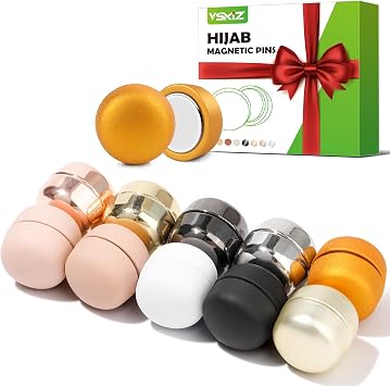 10 Pairs Multi-Use Pinless Strong Magnetic Hijab Pins No-Snag