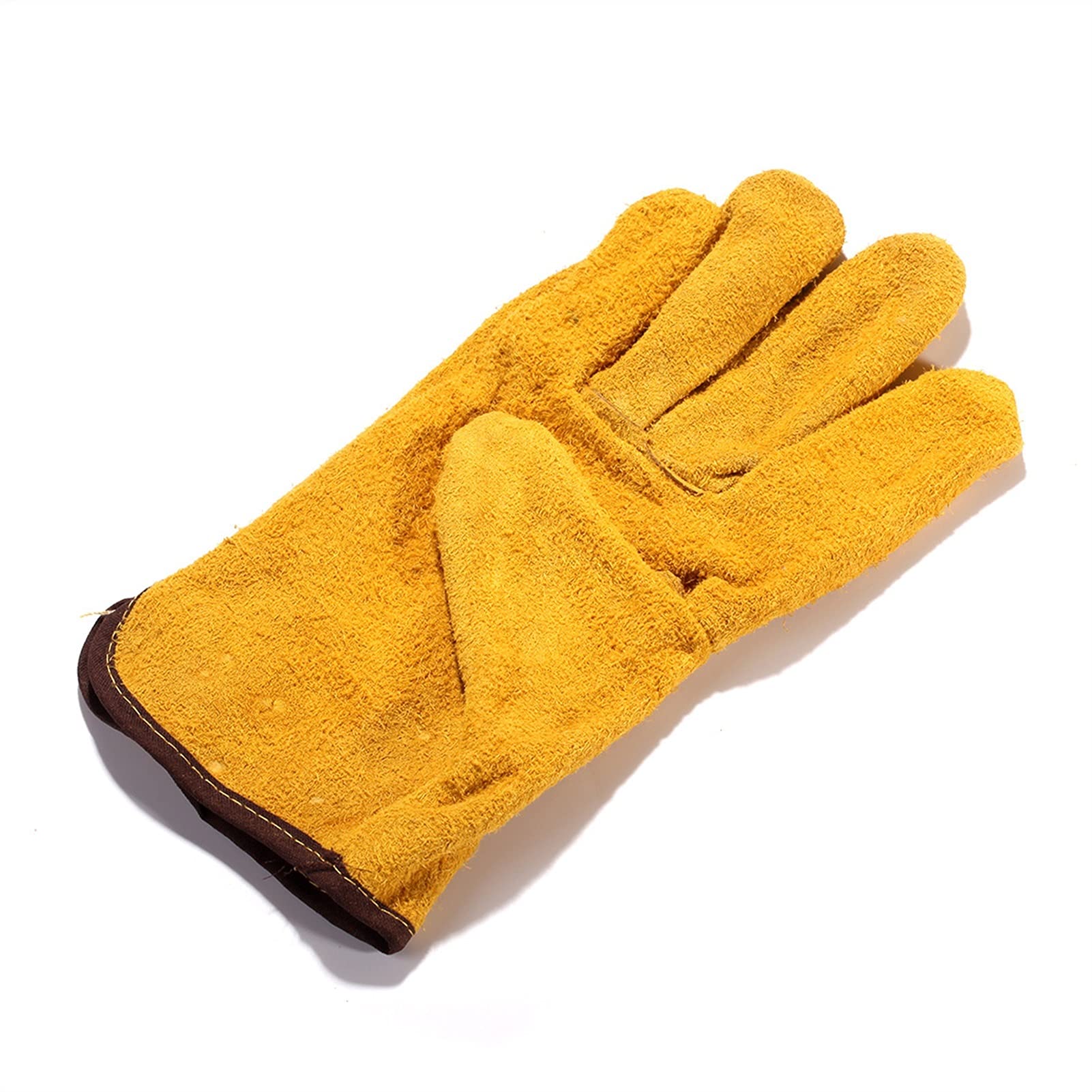 Schutzhandschuhe 1 paar gelbe kurze handschuhe leder handschuh leder für schweißen schmelzen arbeitsschutz männer dad mann mann geschenk schweißen handschuhe Beschichtete Arbeitshandschuhe