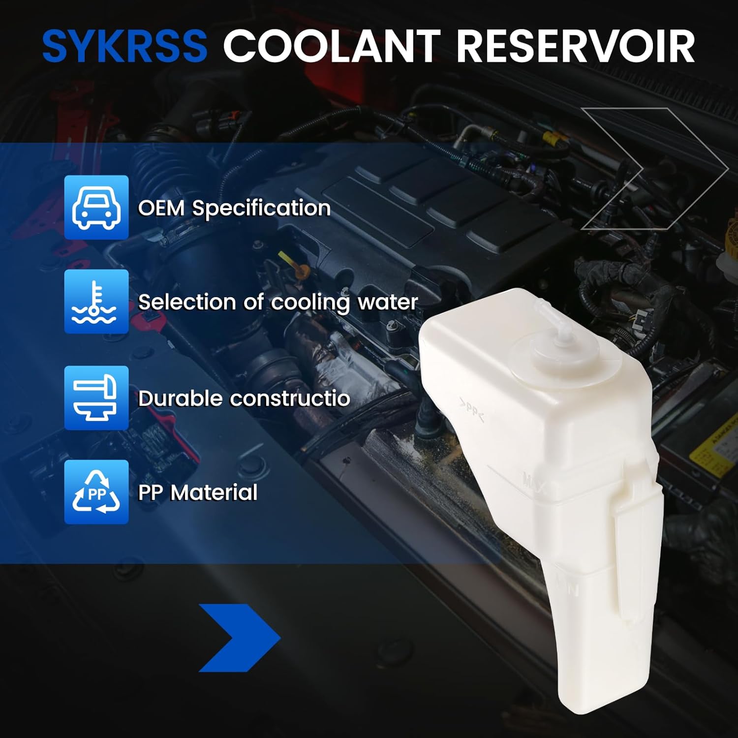 Engine Coolant Reservoir Tank 603-231 Compatible with Honda Civic Civic del Sol 1992-1997 Compatible with Honda Civic del Sol 1993-1997 Civic 1992-1995 1.5L 1.6L L4 Replace 19101-P08-000