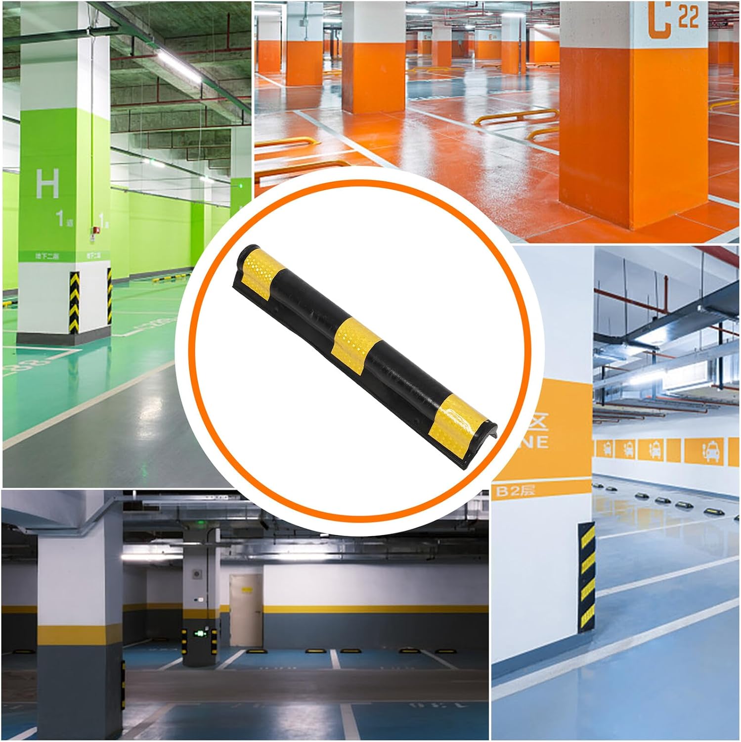 VALICLUD Rubber Corner Guards Wall Protector for Parking Garages