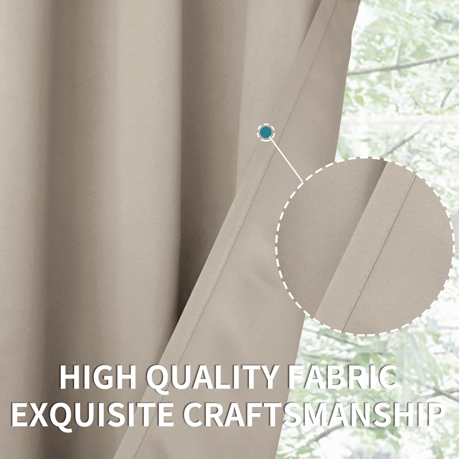 BGment Sliding Door Curtain for Patio 84 Inch Long, Extra Wide Room Divider Room Darkening Curtain for Bedroom, Blackout Thermal Insulated Privacy Window Drape, 1 Panel, Camel, 100 Inches Wide