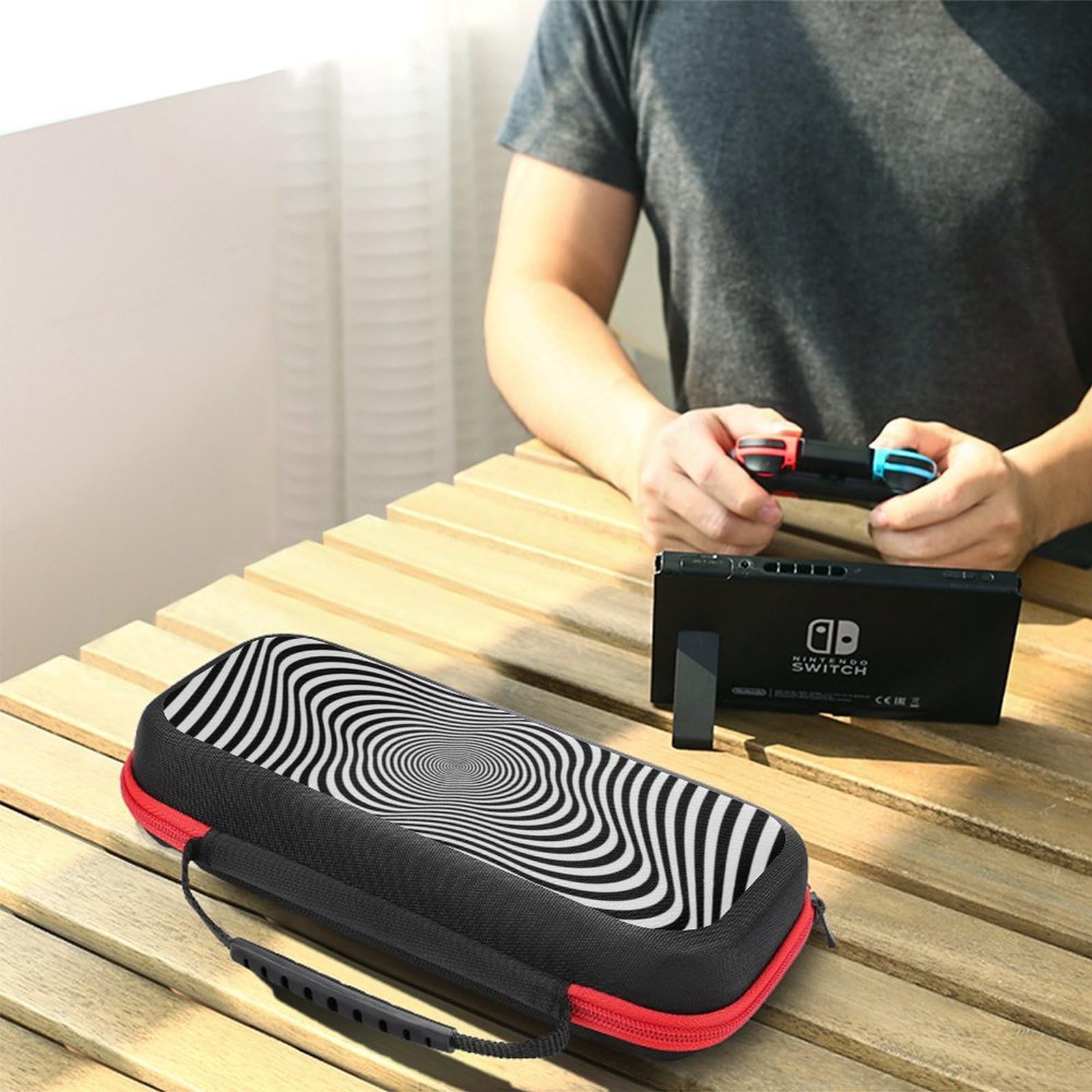 Amazon.co.jp: Switch用ケース ニンテンドースイッチケース 黒と白の 