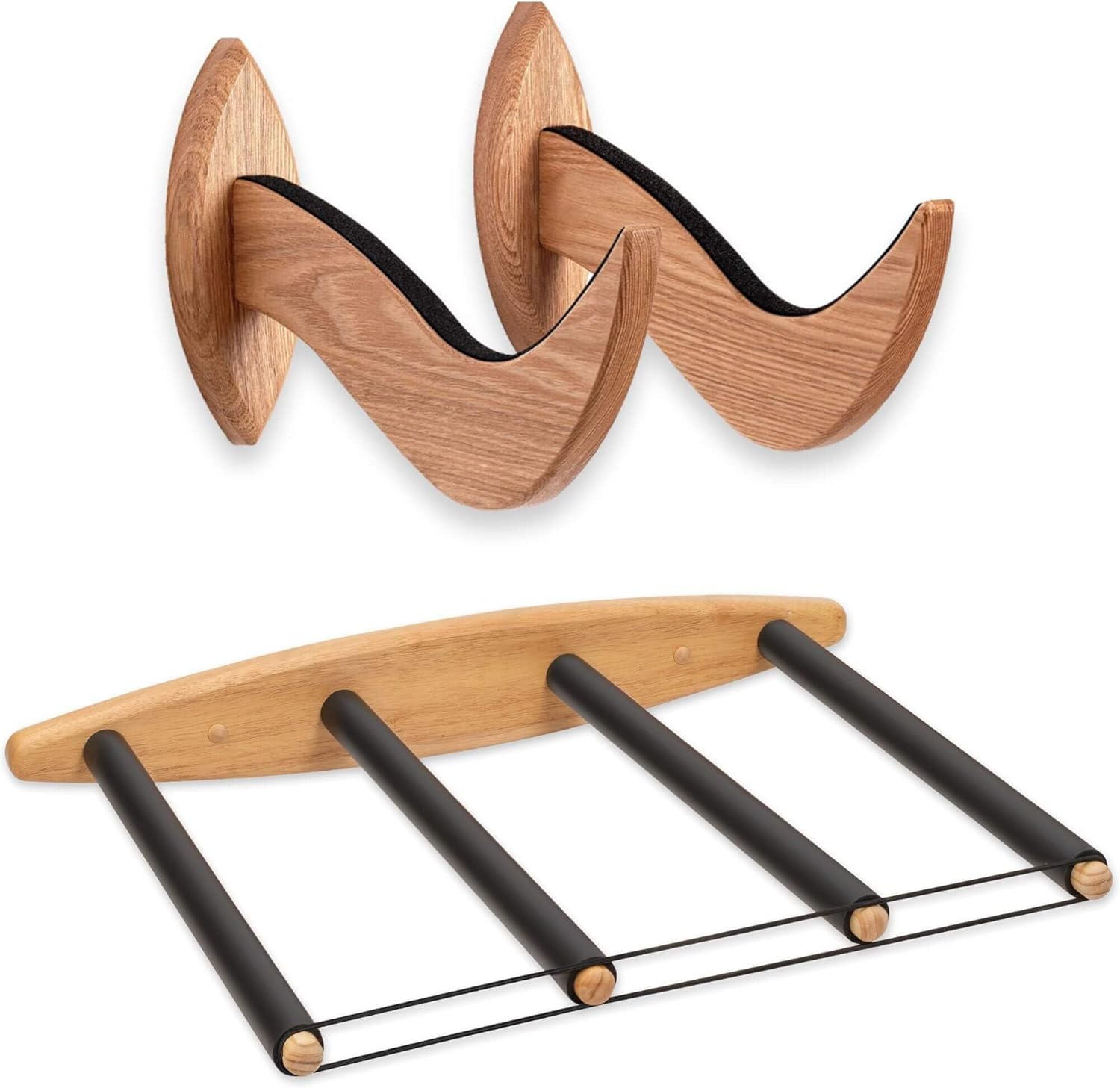 Hang 11 Vertical Surfboard Rack & Surfboard Wall Mount - Sustainable Wooden Surf Board Holders, Perfect to Display and Store Your Board