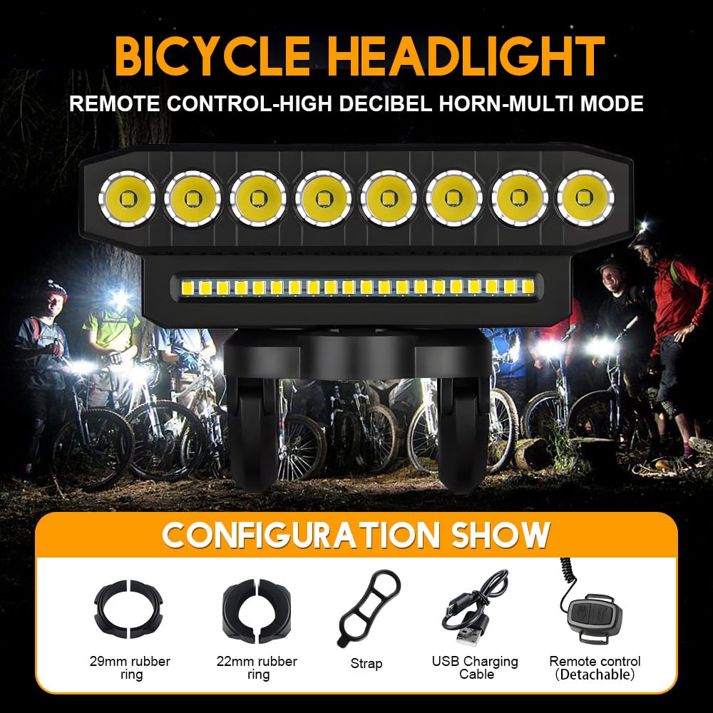 Amazon | Sidaqi 自転車ライト 28LED USB 充電式自転車ヘッド