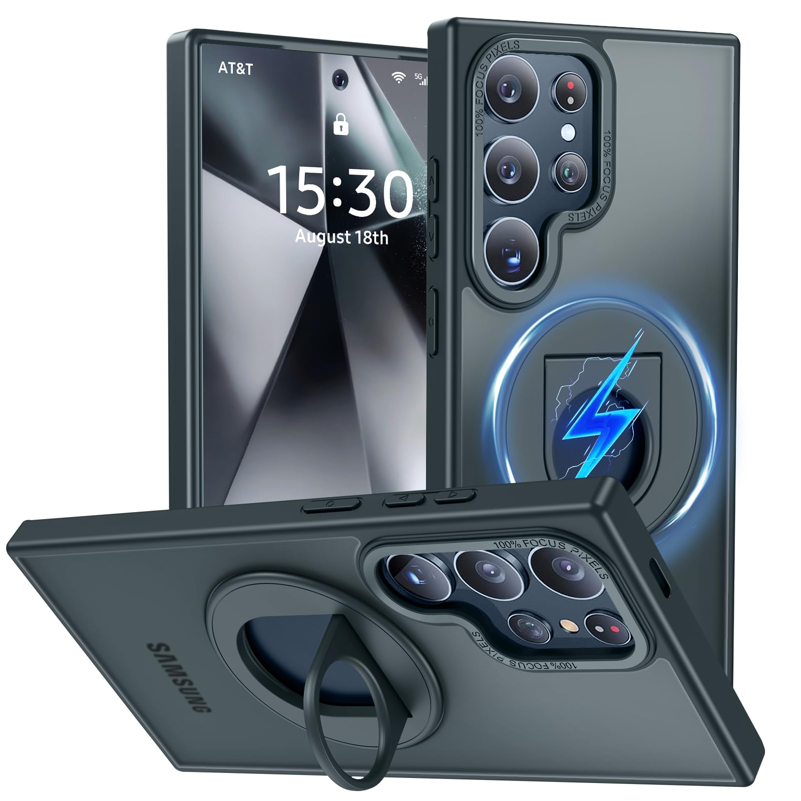 Amazon.co.jp: Galaxy S22 Ultra 用 ケース Magnetic対応 リング付き