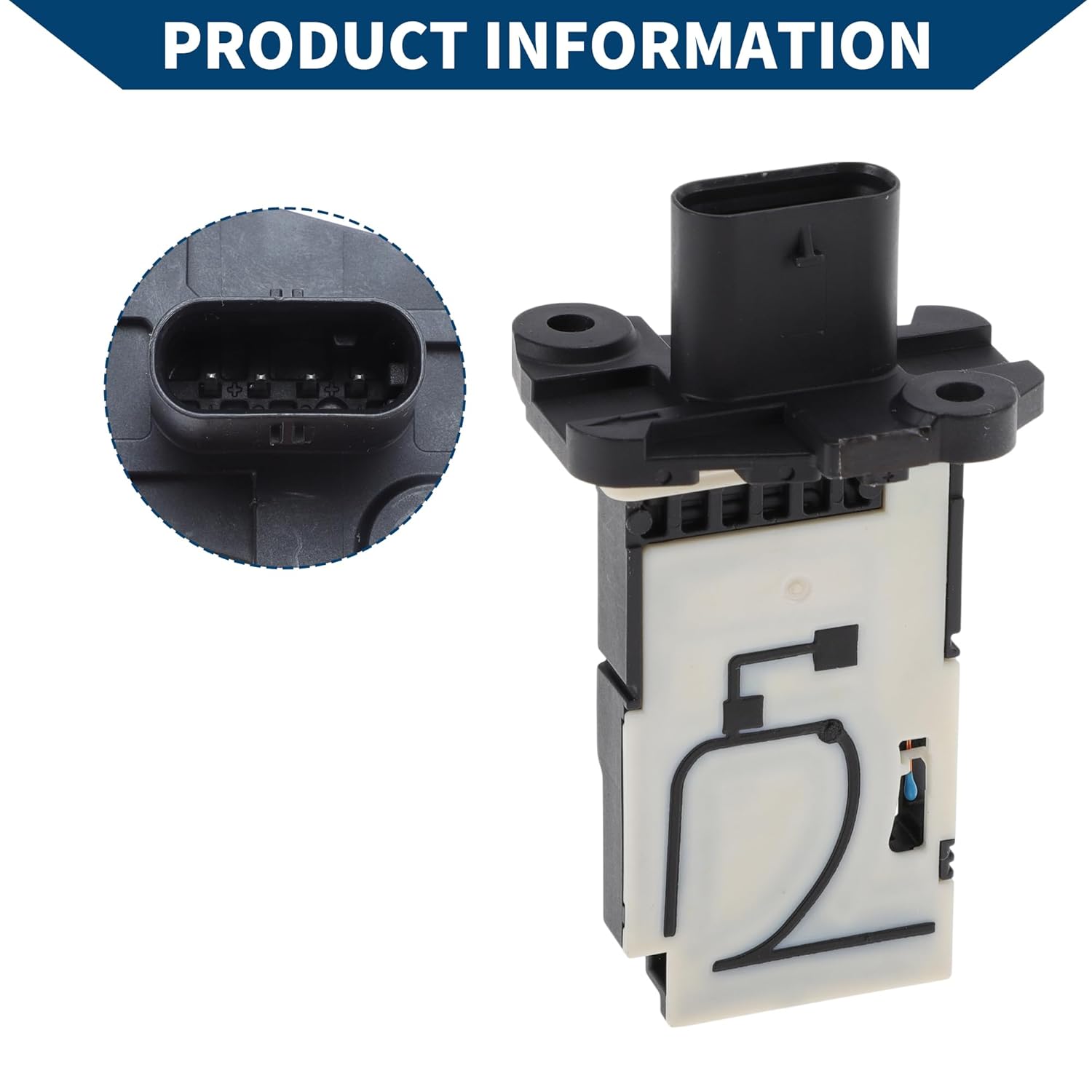 Mass Air Flow Sensor Meter No.10197974 MAF Air Flow Sensor for mg ZS 2017-2022 Plastic Metal 1 Pc