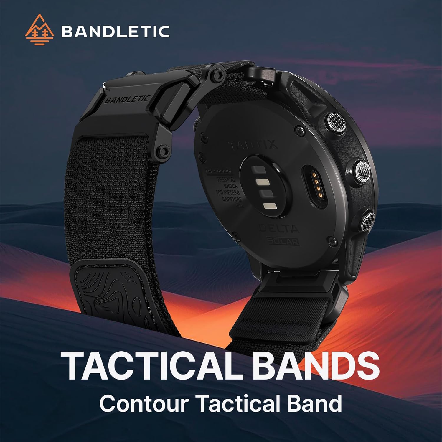 Bandletic Magnetic Bands Compatible with Garmin Fenix 8 51mm Watch Band, 26mm Quick Fit Strap for Fenix 7X 6X Pro/5X Plus/3/3 HR/Instinct 2X 3 50mm /Enduro/Quatix Tactix 8 51mm/Epix Pro (Gen 2) 51mm - Image 2