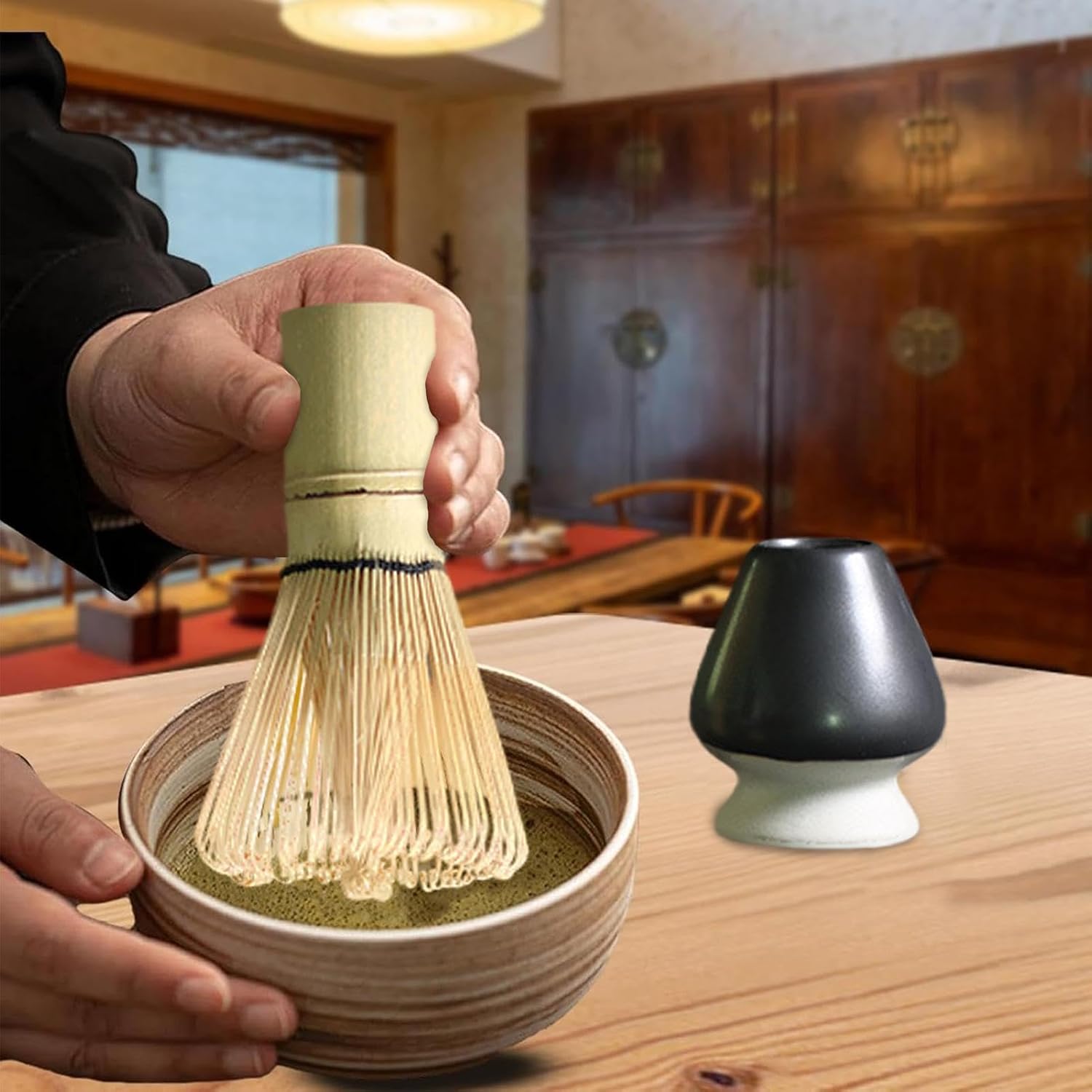 抹茶泡立て器セット、初心者向け多目的抹茶泡立て器セット | 伝統的な抹茶セット、泡立て器、ボウル、抹茶愛好家のためのポータブル抹茶ア