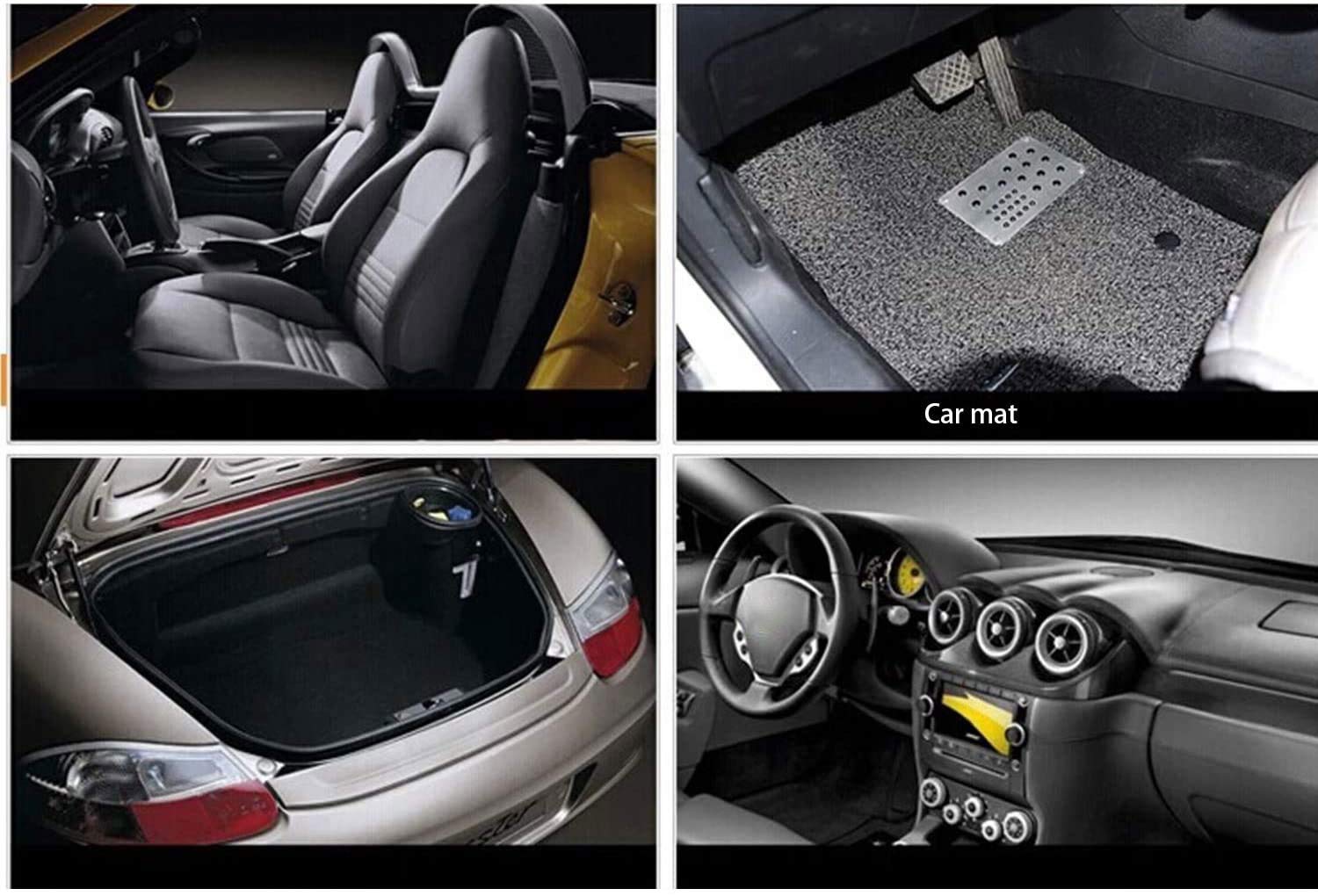 Aspiradora portátil del automóvil: vacío de mano inalámbrico de alta potencia con cable de 13 pies - 12V - Kit de accesorios para automóviles y automóviles para detalle y limpieza interior de aut