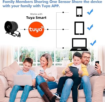WIFI Alarm Home Security System,Wireless Burglar Alarm System with Loud 120dB Motion Sensor Siren,Window Door Alarms Door Sensor Remote Control for Shed Motorhome Garage