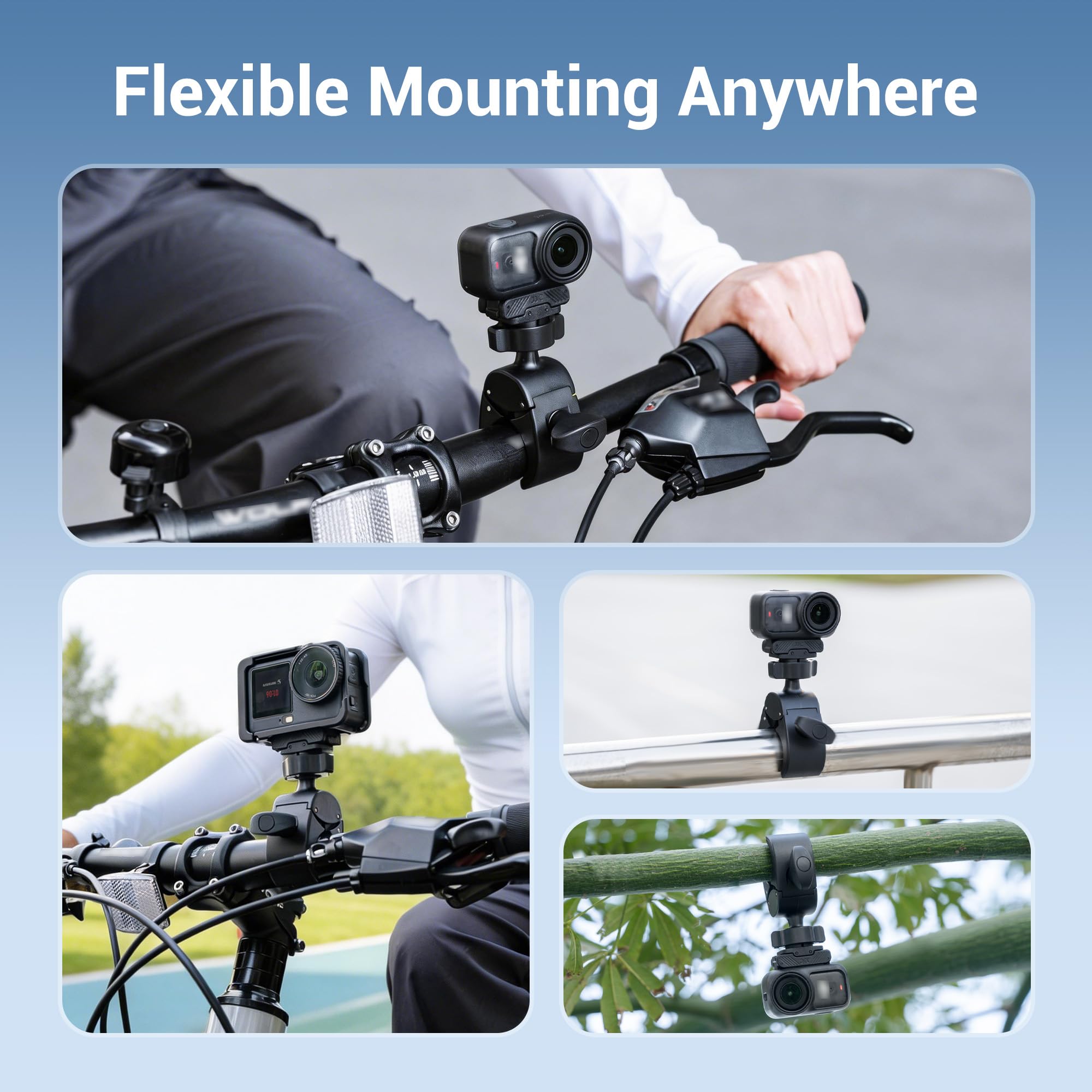 JJC Osmo Action 6 Nano Halterung Fahrrad Lenker,Magnetische Halterung Klemme Motorrad für DJI Osmo Nano & Action 6,Schnellverschluss Magnethalterung Kugelkopf Adapter Action6 Osmonano Halter Zubehör - 5