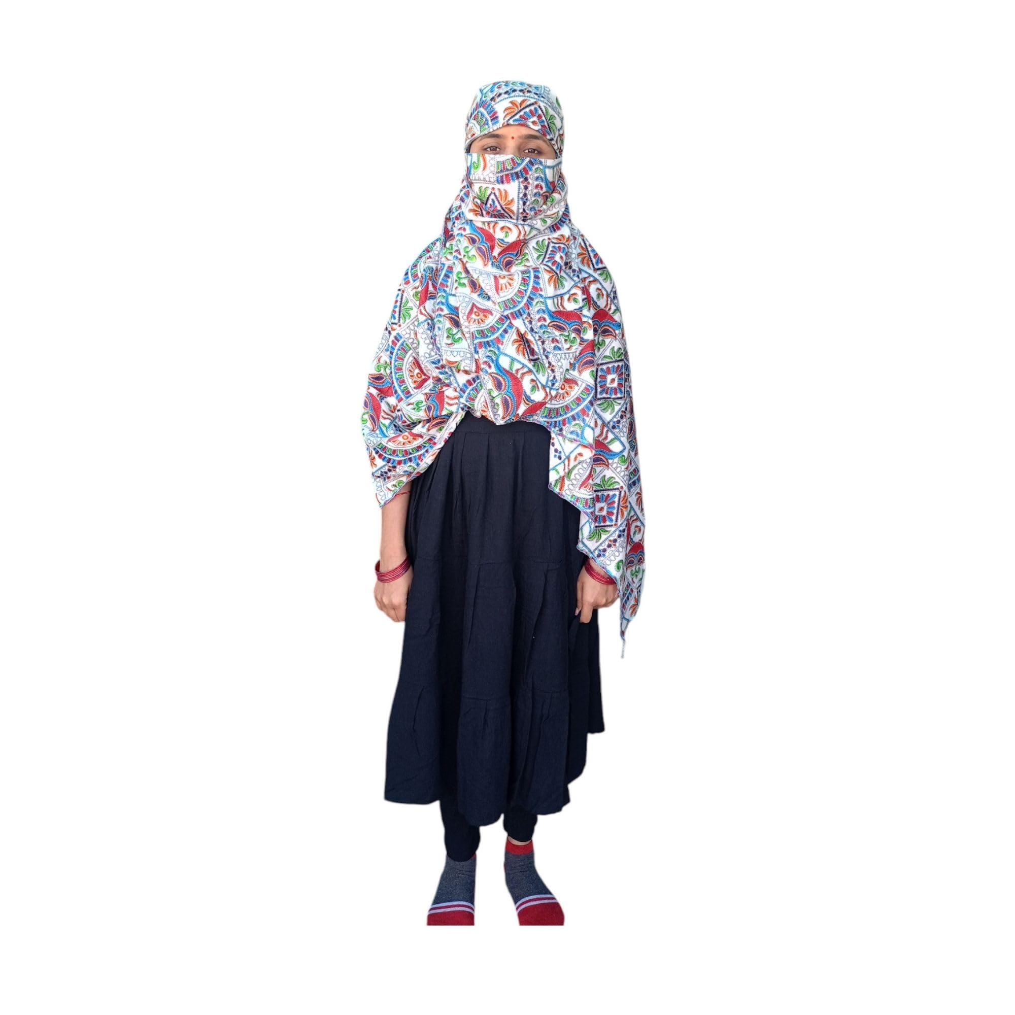 Women's Multi-Color Cotton Printed White Dupatta (Pack of 1)-image-18