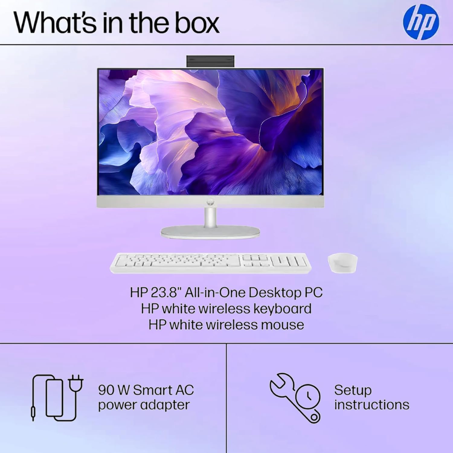HP 24" All-in-One Desktop Computer, FHD IPS Touchscreen PC, 13th Gen Intel Core i5-1334U Processor, 16GB RAM, 1TB SSD, Windows 11 Pro, 1080p IR Camera, Wi-Fi 6, Wireless Keyboard & Mouse, White