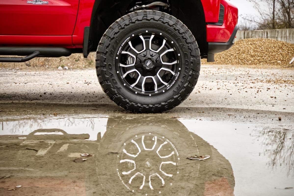 Rough Country 93 Series One-Piece Aluminum Wheel - 20x10, 8x6.5"/8x165mm Bolt Pattern, 18mm Offset, Matte Black