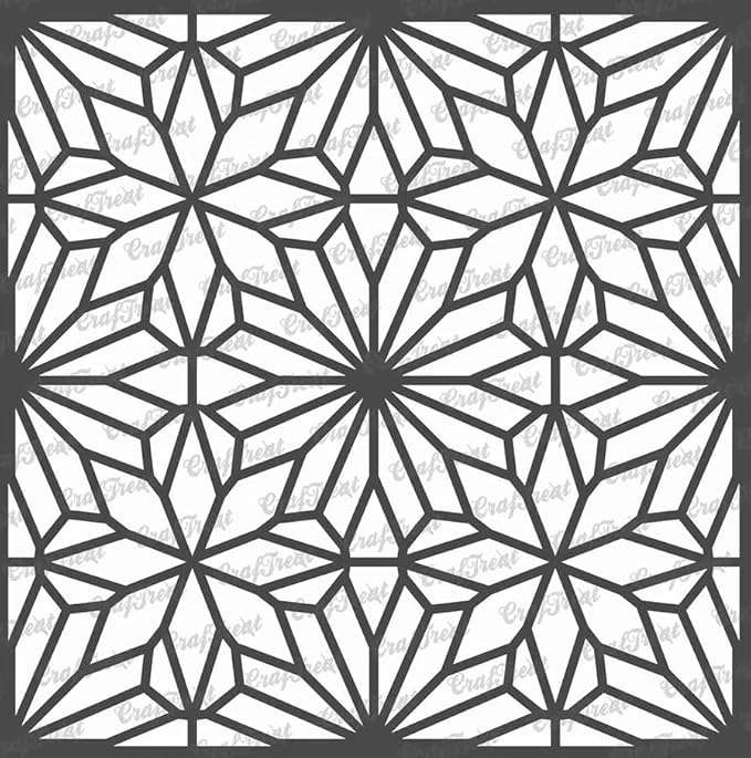 CrafTreat Geometric Stencils for Painting Large Pattern Geometric