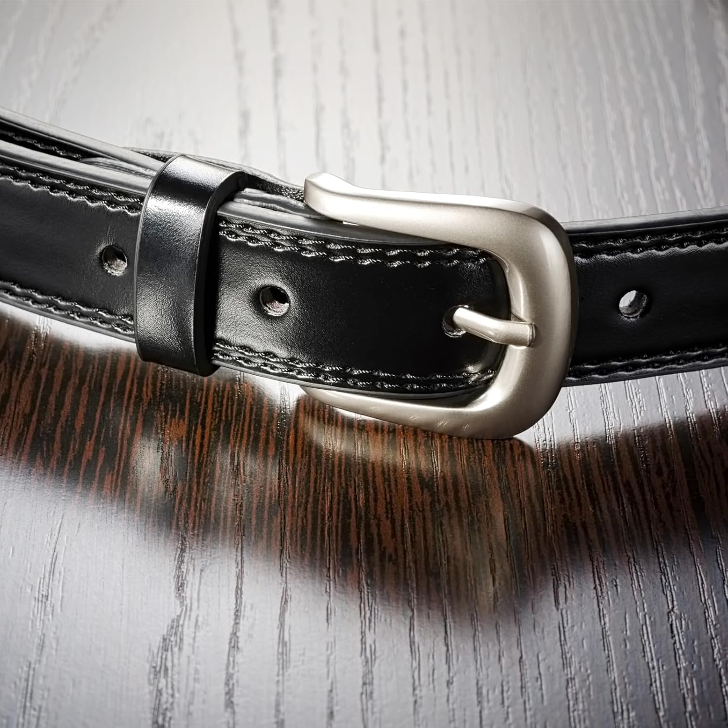 DMiotech 1 Pack Double Sided 1.5 Inch x 5 Yard Faux Leather Strip Furniture Cover Fabric Skin Black PU Leather Roll for Handmade DIY Craft Projects