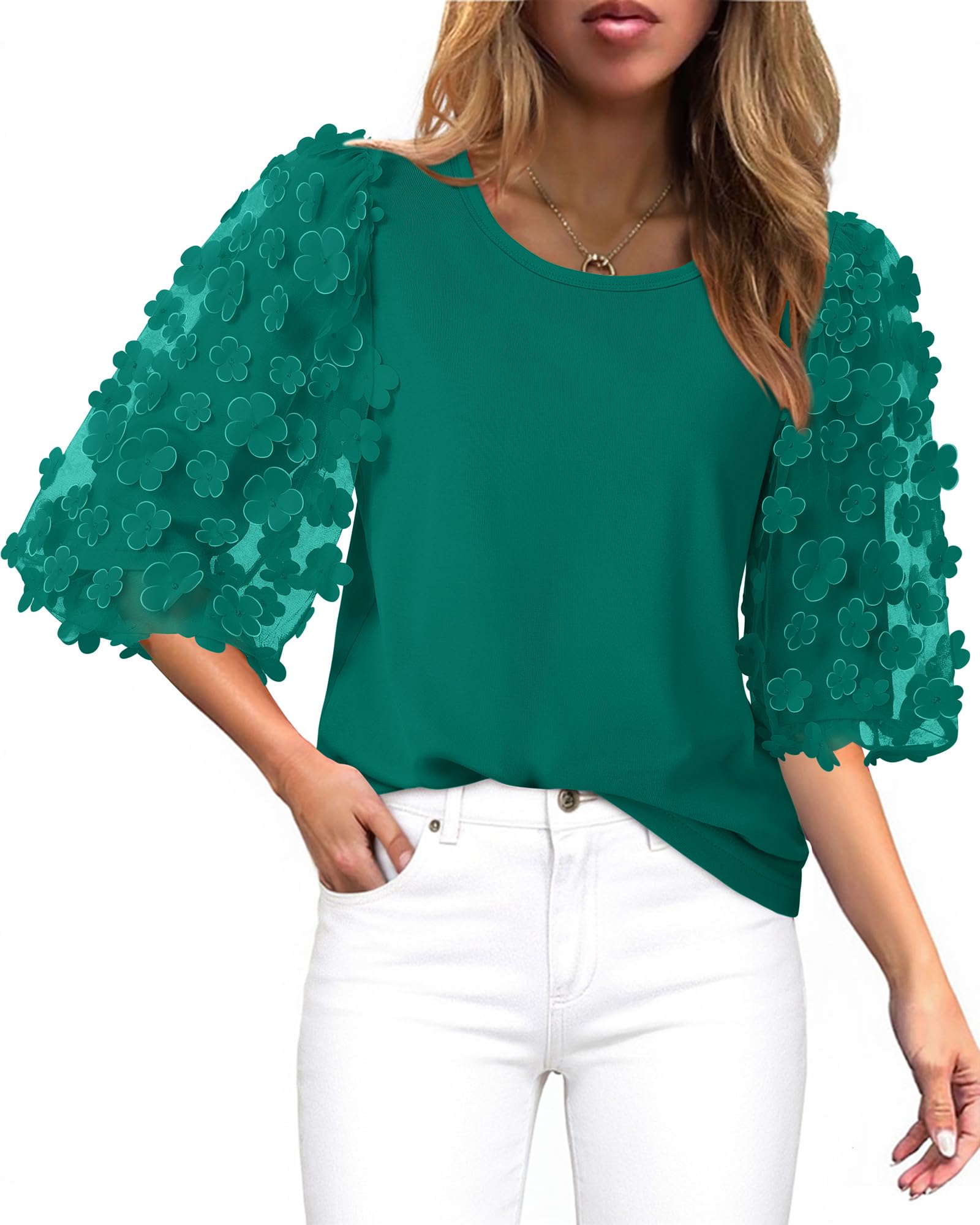 Triratna Mesh Applique Tee