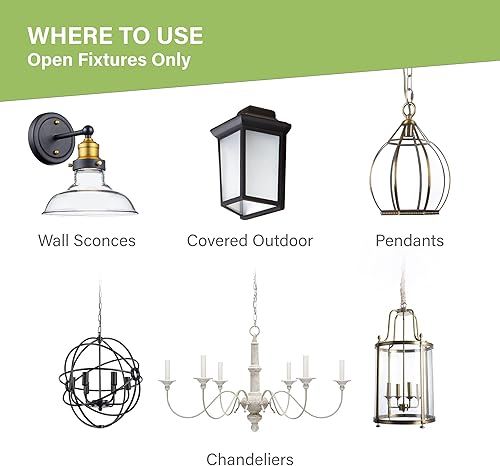 Miniatura 5 de Sigalux Bombilla LED E12 con base de candelabro regulable, bombillas LED para candelabro, bombillas LED equivalentes a 60 W, B10 2700 K blanco