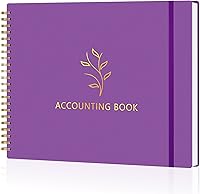 Vista 1 de AKONEGE Accounting Ledger Book for Small Business & Personal Use, Horizontal Expense Tracker Notebook Ledger Book for Bookkeeping, Financial Income