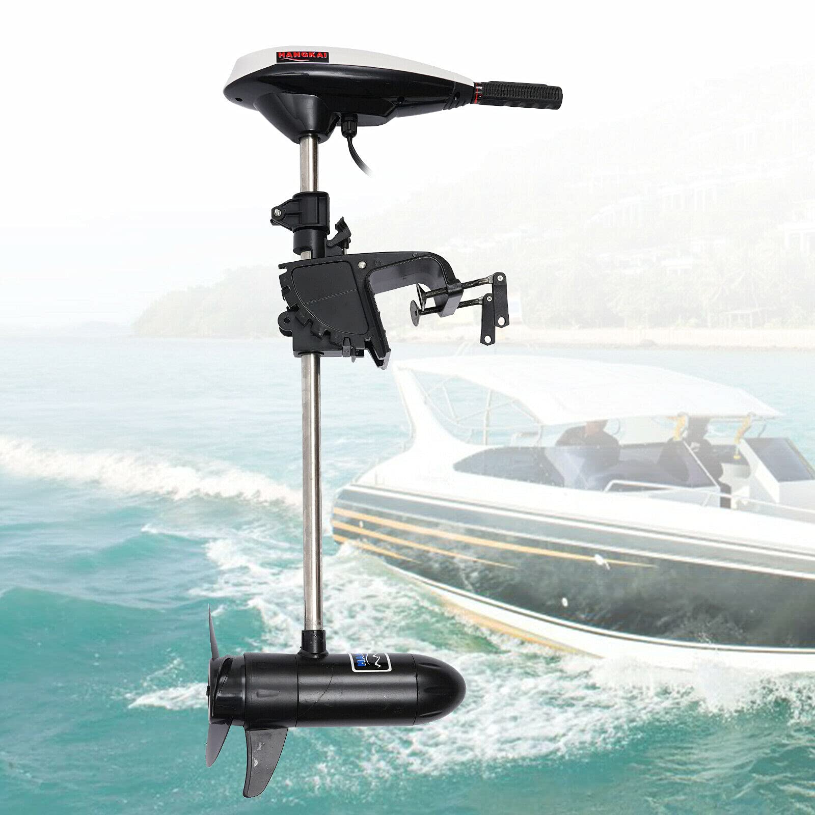 Hangkai 45lbs Thrust 12V Boat Electric Trolling Motor Saltwater