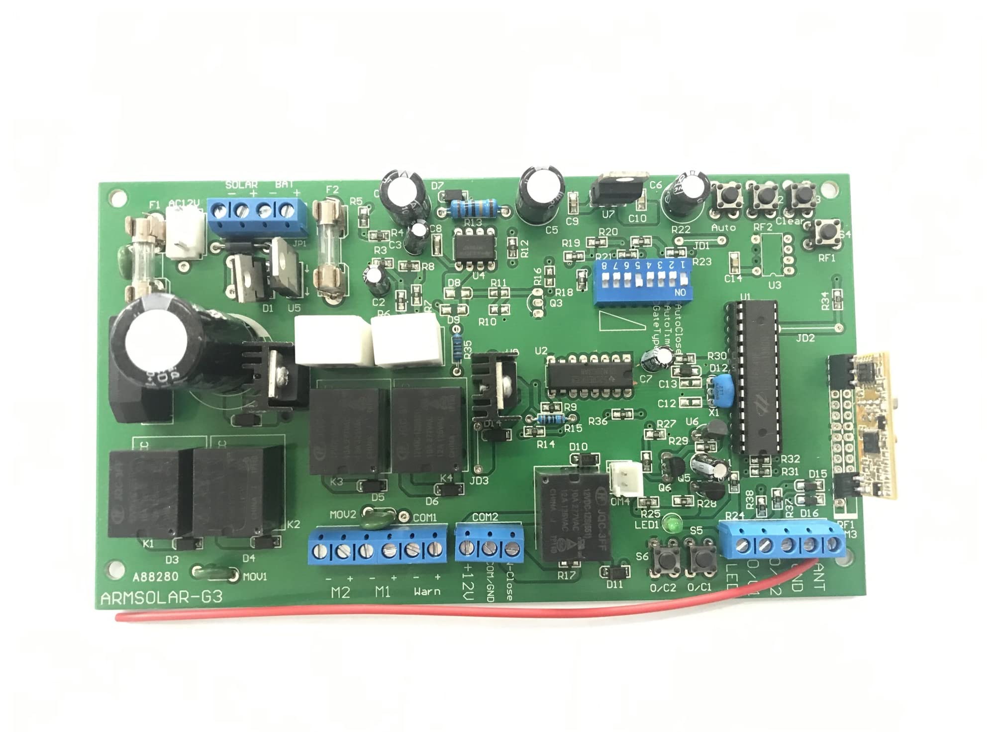 Silnik bramy przesuwnej, 150kg automatyczny otwieracz bramy skrzydłowej płytka drukowana operatora silnika elektroniczny kontroler karty do otwierania bramy 12VDC Dual(Kit 2)