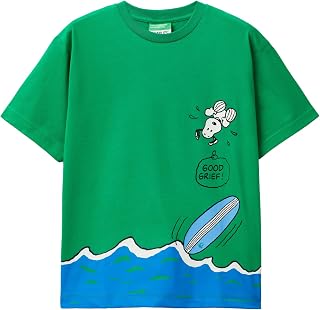 United Colors of Benetton Renk Bloklu Peanuts Baskılı T-Shirt T-Shirt Erkek çocuk